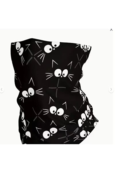 KİANA DÜKKAN Kedi Desenli Buff / Boyunluk