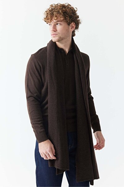 PAULMARK Men's Polo Neck Patterned Knitwear Sweater