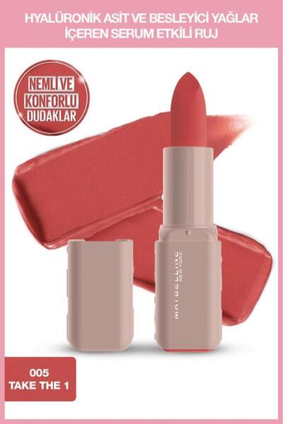 Maybelline New York Serum Etkili Hyalüronik Asit ve Besleyici Yağ İçeren Ruj - 005 Take the 1