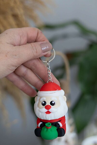 Modello Craft Christmas Santa Clicker Keychain |   Cute Santa Claus Figure 6 cm