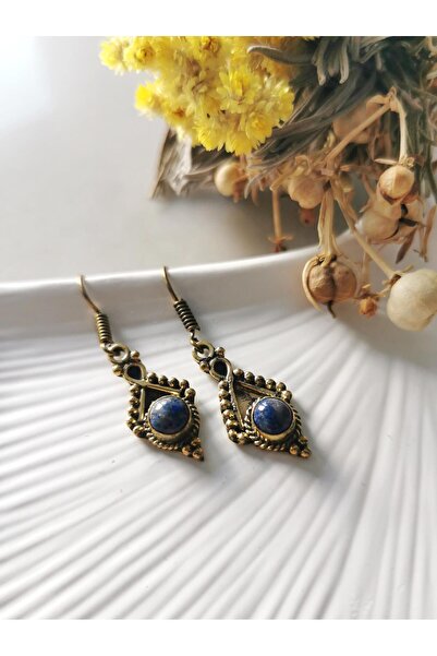 Halley Concept Natural Stone Brass Earrings