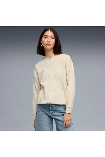 Puma CLASS Full-Zip Jacket Krem Kadın Ceket