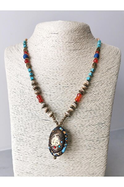 Halley Concept Ethnic Design Ohm Symbol Women's Necklace