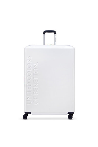 Delsey United Colors of Benetton Double Wheel Luggage Trolley Suitcase 70cm Blanc
