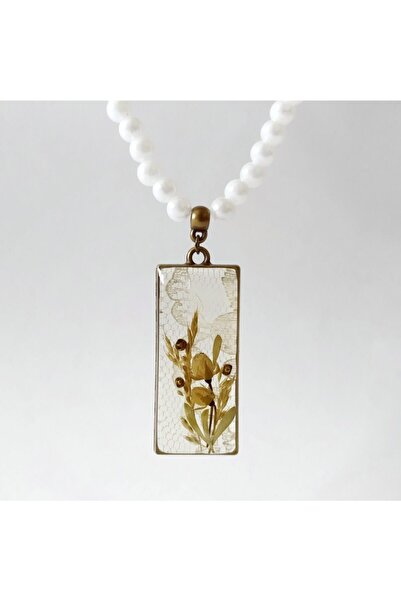 Halley Concept Custom Handmade Flower Design Resin Women's Necklace