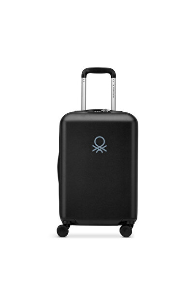 Delsey United Colors of Benetton Hardside 4-Double Wheel Luggage Trolley Cabin Suitcase 55cm Noir