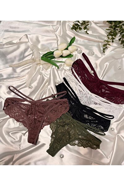 HK VIA LUMINOSA Dantel Bel Detay Tanga