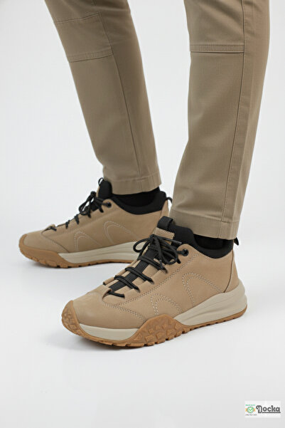 Scootland Erkek Hakiki Deri Ortopedik Spor Tarz Yarım Kısa Boğaz Günlük Bot S...