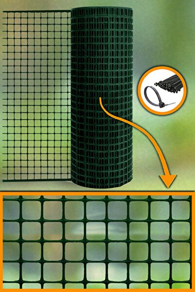 Morilu YEŞİL Plastik Bahçe Çit Perde - 20 mm Göz - Dekoratif Plastik Çit Örtü...