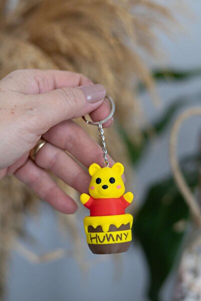 Modello Craft Pooh Clicker Keychain – 6 cm Honey Bucket Themed Cute Bag and K...
