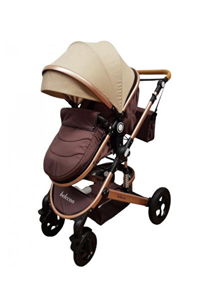 Belecoo Carucior 2 in 1, Roata de cauciuc, Geanta, Landou reversibil