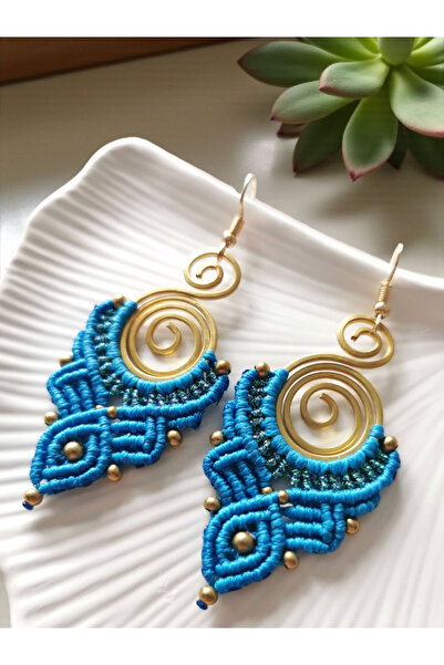 Halley Concept أقراط نحاسية حلزونية من ماكرولي