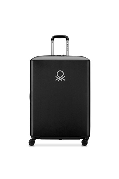 Delsey United Colors of Benetton Hardside 4-Double Wheel Luggage Trolley Suitcase 70cm Noir