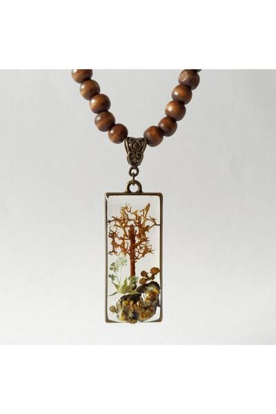 Halley Concept Flower Design Custom Handmade - Resin Women's Necklace