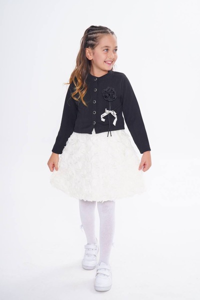 tunays shopping Комплект рокля и жилетка за момичета с розова пола