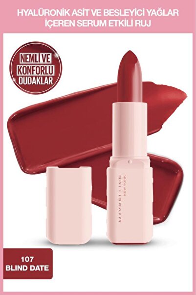 Maybelline New York Serum Etkili Hyalüronik Asit ve Besleyici Yağ İçeren Ruj ...