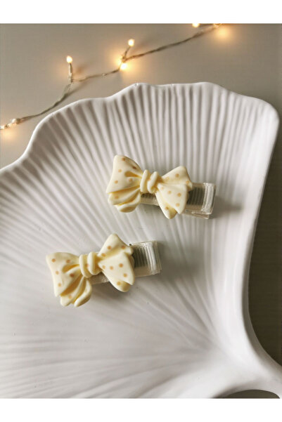 Halley Concept Cream Color Bowknot Clip Buckle for Children