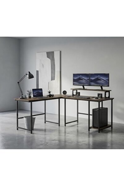 yasmak 250-C Ceviz l tipi Çalışma Oyun masası