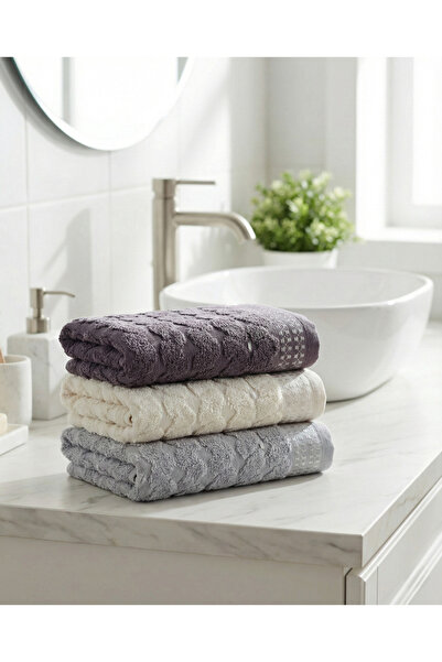 VİENNA طقم مناشف ميكروكوتون 100% قطن مكون من 3 قطع 50×90 سم – فائق النعومة، س...