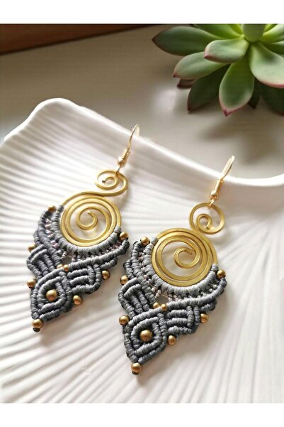 Halley Concept أقراط نحاسية حلزونية من ماكرولي