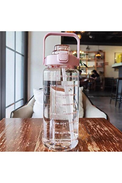 QUCCO 2 Liter Transparent Motivason Water Bottle Drinking Bottle Water Bottle