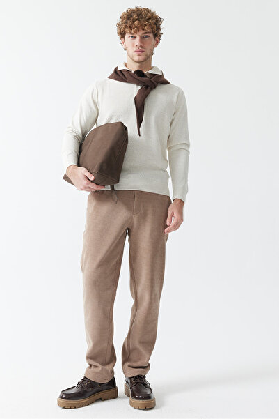 PAULMARK Men's Polo Neck Patterned Knitwear Sweater