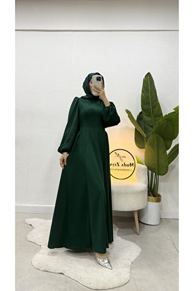 moda zeynaa Lina Tesettür Giyim Scuba Elbise