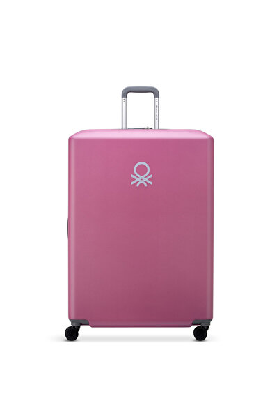 Delsey United Colors of Benetton Hardside 4-Double Wheel Luggage Trolley Suitcase 70cm Rose