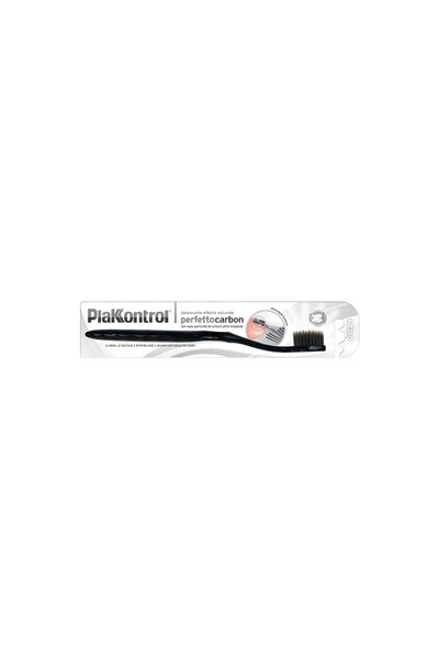 PlaKKontrol Periuta de dinti Perfetto Carbon, cu Carbune Activ, efect de albire naturala