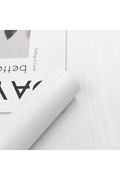 Abyssaly White Wood Self-Adhesive Wallpaper 60x300 cm (1.8 m²)