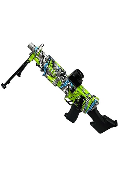 OEM Pusca electrica AUTOMATA de jucarie M249 cu bile gel, 62 cm, baterie + accesorii (model compact)