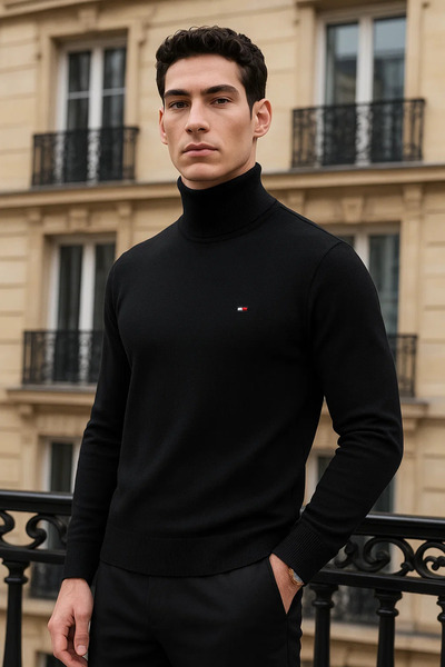 comstar Men's Long Premium Comfort Black Sweater