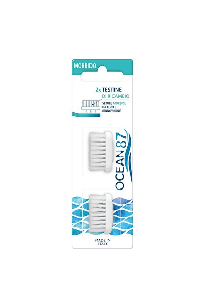 Piave Set 2 rezerve perii Soft 100% fibra vegetala Periuta dinti Ocean87