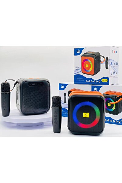 WUF مكبر صوت كاريوكي محمول بتقنية البلوتوث BLACK 106K مع ميكروفونات لاسلكية م...