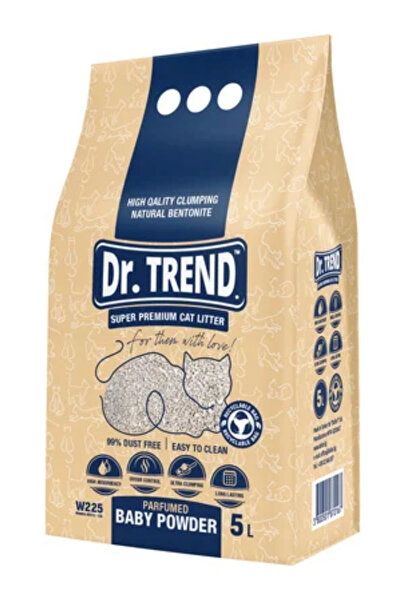 Dr.Trend Asternut Premium pentru pisici - Baby Powder, 5L