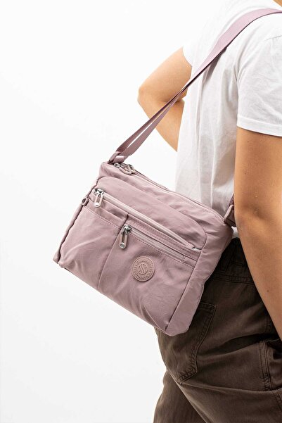 Sanmorris Women's Multi-Compartment Water Resistant Crinkle Fabric Adjustable...