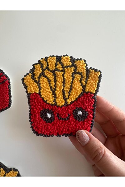 asyakuş حامل أكواب مصنوع يدويًا بتقنية الإبرة من إفسارستوديو، بتصميم البطاطس ...