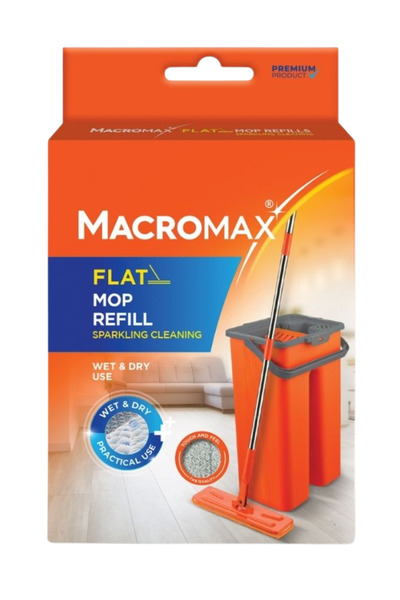 MACROMAX وسادة ممسحة مسطحة قابلة لإعادة التعبئة من الألياف الدقيقة فائقة الامتصاص