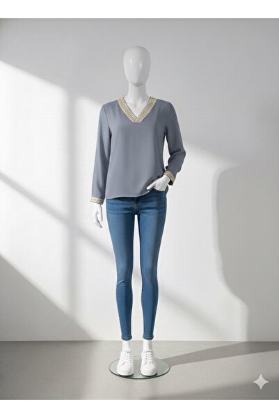 ROTA EXPORT KADIN ŞİFON BLUZ