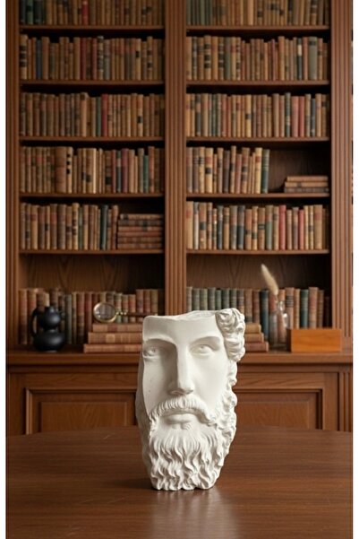 ZEROXO Dekoratif Filozof Büstü - Marcus Aurelius Tasarımlı Heykel Biblo - Masa ve Kitaplık Dekoru