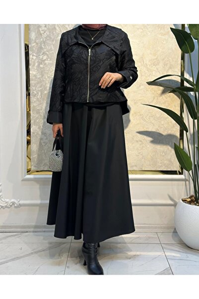 my312 Zipped Jacquard Skirt Suit-7958