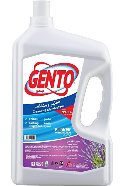 Gento Gento Floor Cleaner and Disinfectant, 3 Liters, Lavender Scent