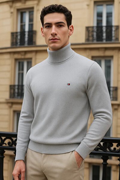 comstar Men's Long Premium Comfort Gray Sweater