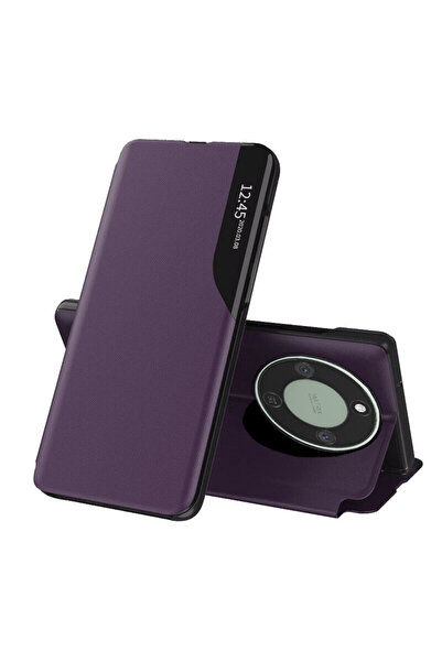 HONOR Magic8 Lite Leather View flip wallet-style case, purple