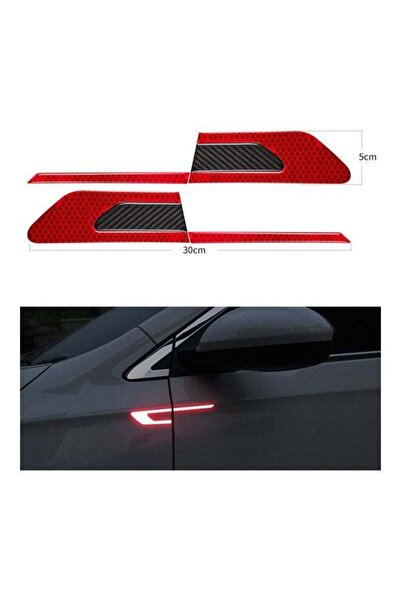 Generic شريط عاكس من ألياف الكربون لتحذير باب السيارة