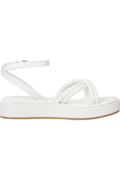 Tommy Hilfiger EAST COASTAL LEATHER Kadın Beyaz Sandalet