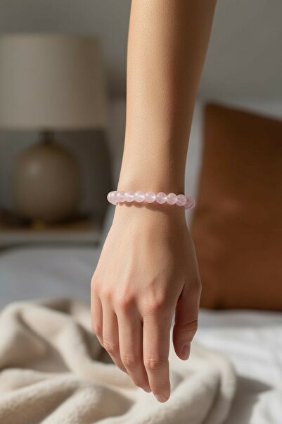 Pisidesa Natural Pink (Rose) Quartz Bracelet – 8 mm Crystal Love Stone |   Mi...