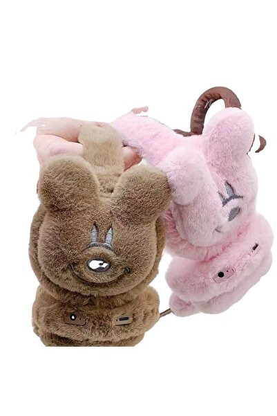 Generic WBK862 Wireless Cartoon Blue Tooth Headphones Earplugs Winter Warm Ear Cover Soft Plush Earflaps