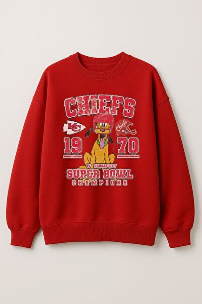 MAYDAY CULTURE Red Chief Dog Унисекс дамска и мъжка DTF печатна суитшърт с го...