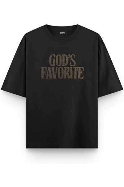 3 ROPE Tricou cu piatră de stras preferată a lui Dumnezeu cu imprimeu supradi...